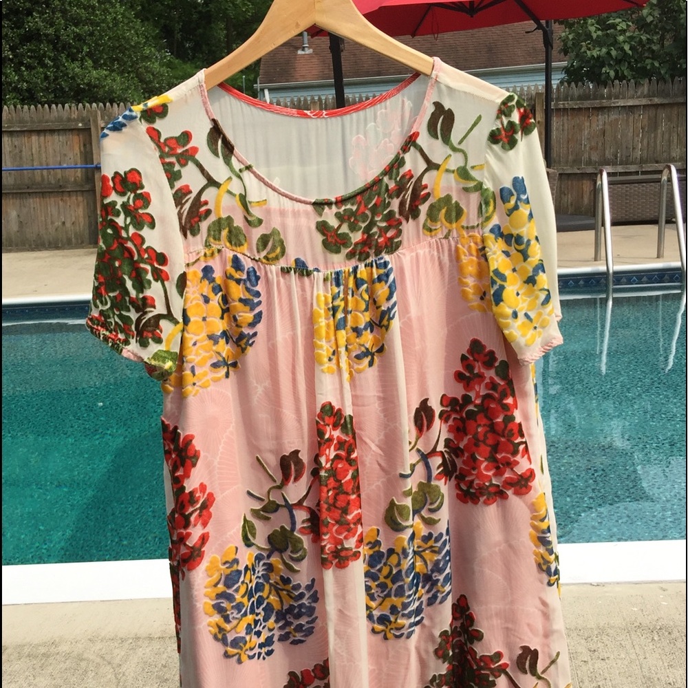 Anthropologie Spring Shift Dress, Size Small